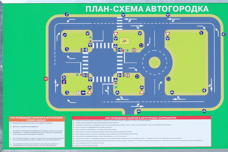 Автогородок для школы схема